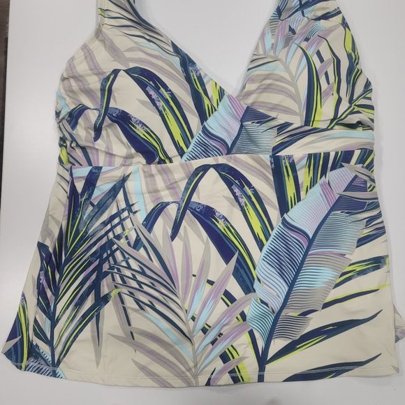 CALIA Wrap Front Tankini Top Plus Size - Picture 5 of 9